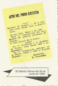 Argentina.Decreto de reconocimiento de Armenia. (1)